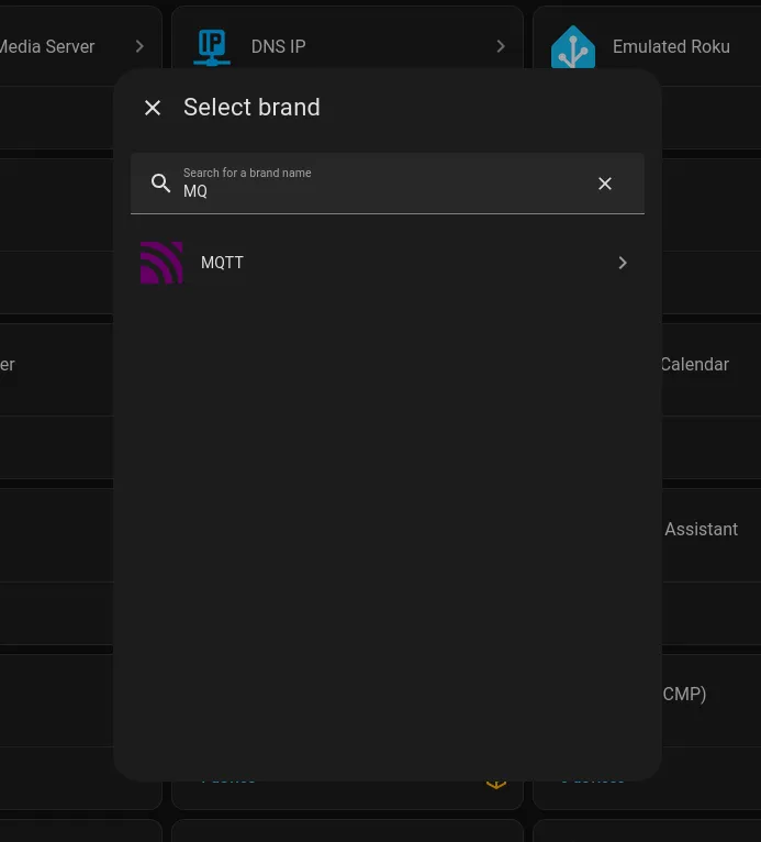 MQTT integration setup dialog in Home Assistant