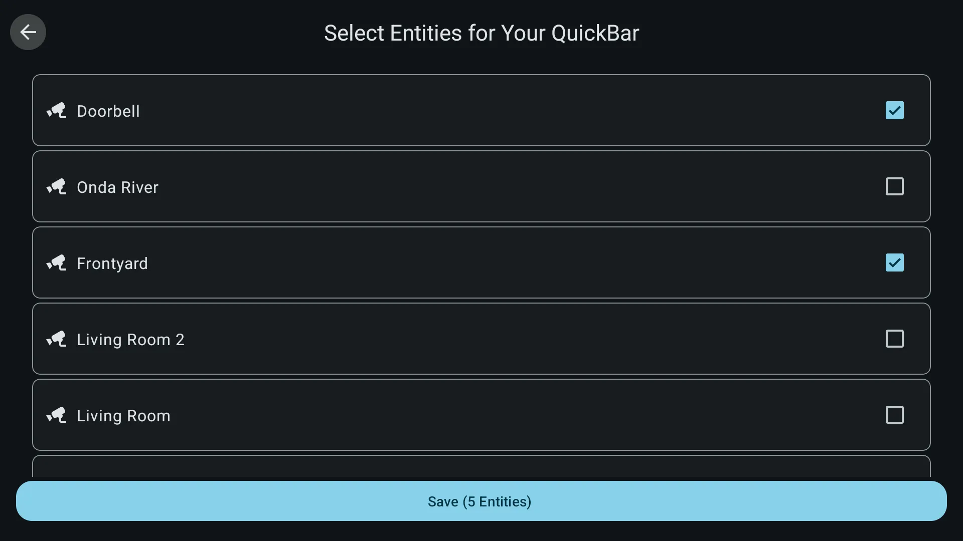 QuickBars QuickBar settings