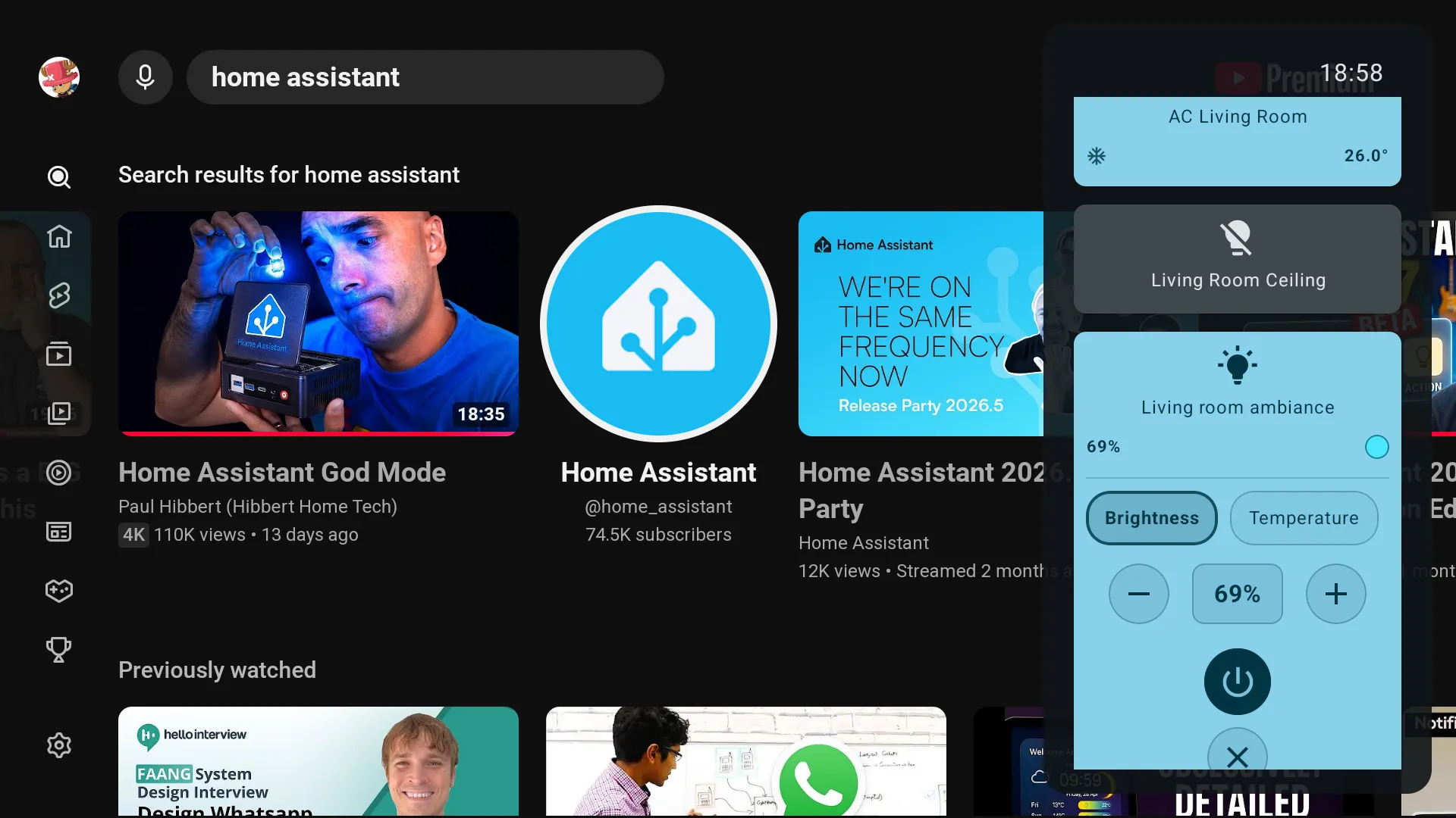 On-screen QuickBar