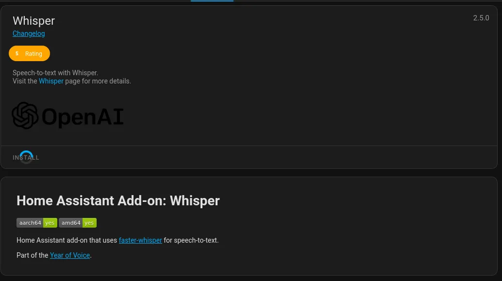 Whisper Add-on
